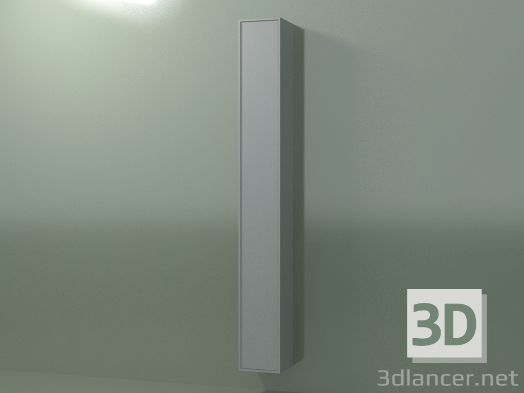 Modelo 3d Armário de parede com 1 porta (8BUAFCD01, 8BUAFCS01, cinza prateado C35, L 24, P 24, H 192 cm) - preview