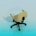 modèle 3D Chaise de bureau sur roues - preview
