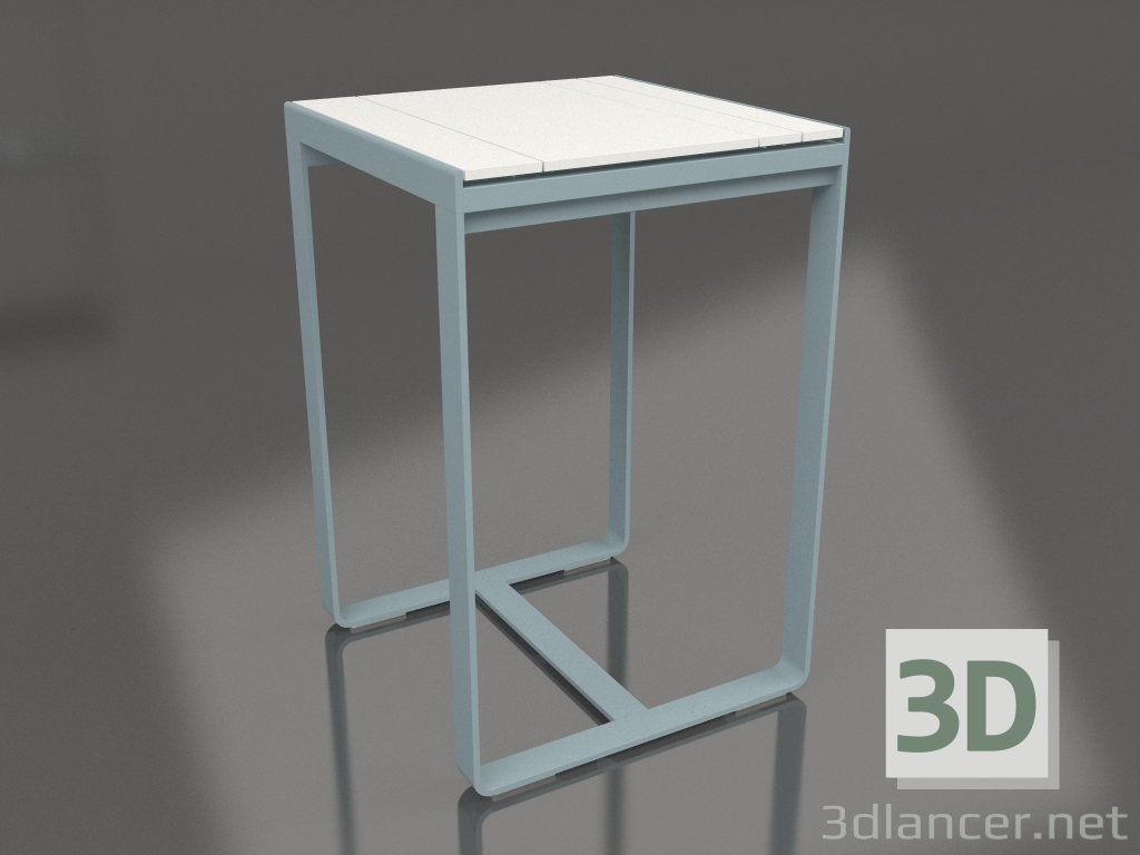3D Modell Bartisch 70 (Weißes Polyethylen, Blaugrau) - Vorschau