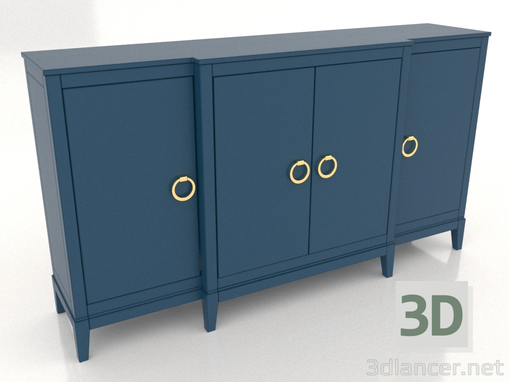 3d model Chest of drawers (RAL 5025, option 1) - preview