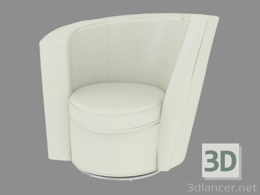 modello 3D Pelle da poltrona in stile art deco A144 - anteprima