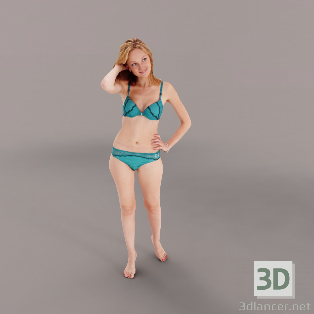 modello 3D di donna casual comprare - rendering