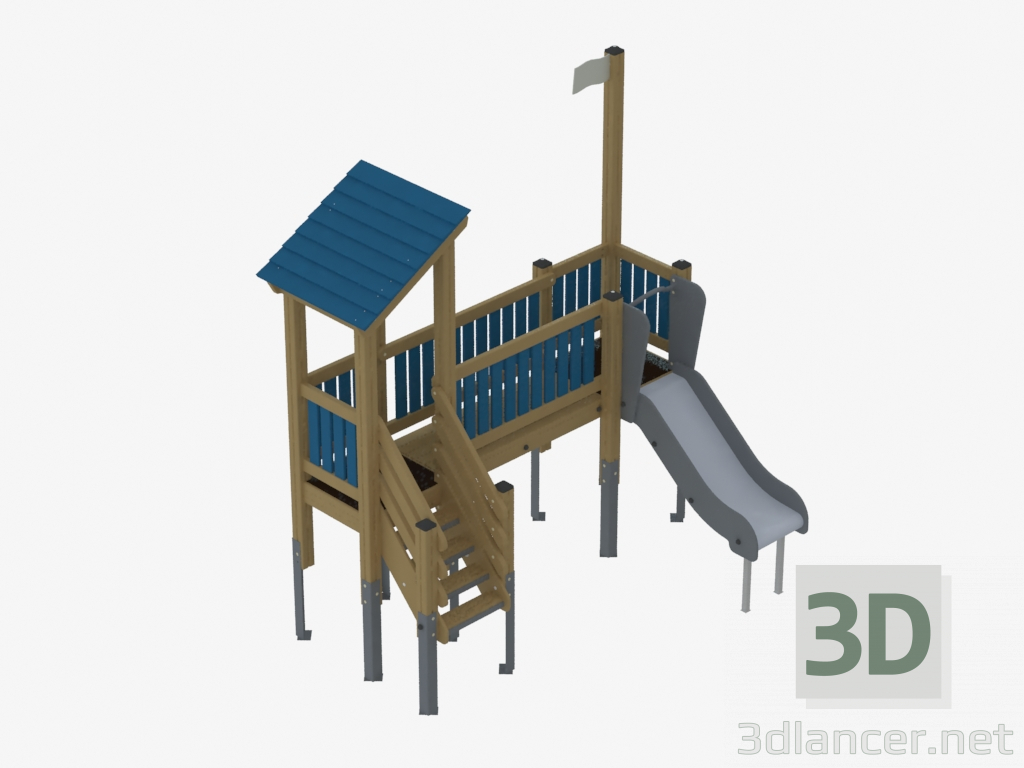 3d модель Дитячий ігровий комплекс (К4206) – превью