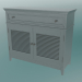 3d model Chest of drawers and doors (Gray-green) - preview