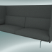 3d model Triple sofa with high back Outline (Remix 163, Polished Aluminum) - preview