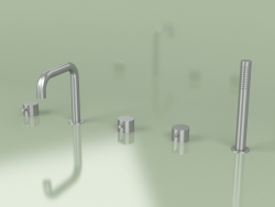 Three-hole mixer and hydro-progressive mixer with hand shower (12 95, AS)
