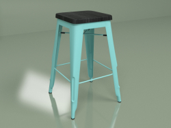 Chaise semi-bar Marais Color 1 (noir, turquoise)