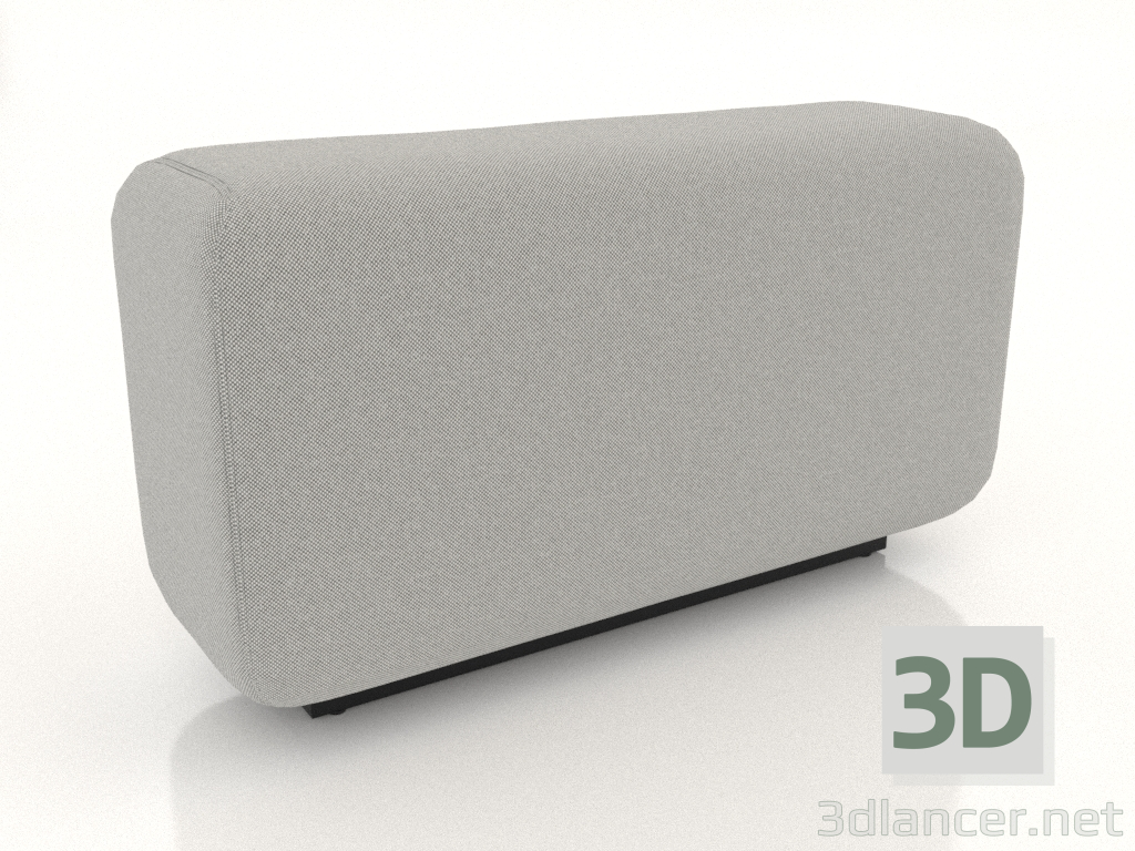 3D modeli Geri S alçak modüler kanepe - önizleme