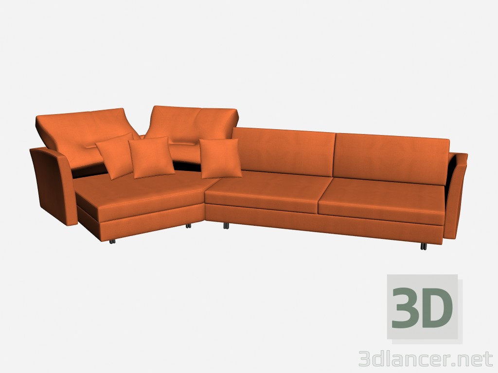 3D Modell Sofa 2-Brikkel - Vorschau