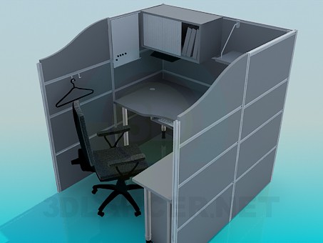 modelo 3D Los muebles de la oficina - escuchar modelo 3D Los muebles de la oficina - escuchar