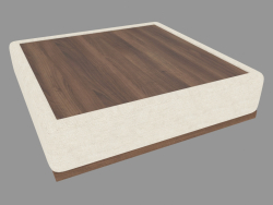 Table basse avec finition en tissu (100x100x48)