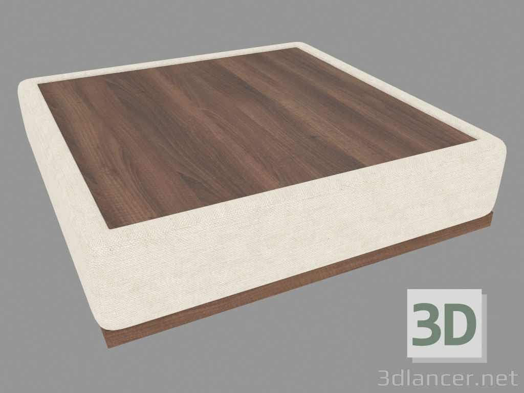 modello 3D Tavolino con rivestimento in tessuto (100x100x48) - anteprima
