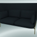 modello 3D Divano divano (LN6, 90x180 H 115 cm, gambe bronzate, Sunniva 2 192) - anteprima