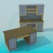 3d model Escrito and desk for working Cabinet - preview