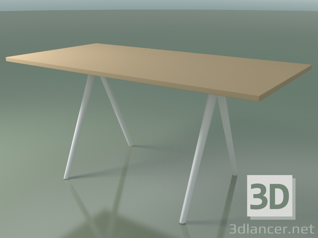 3D Modell Rechteckiger Tisch 5409 (H 74 - 79x159 cm, Laminat Fenix F03, V12) - Vorschau