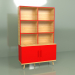 modèle 3D Etagère Woodi (rouge) - preview