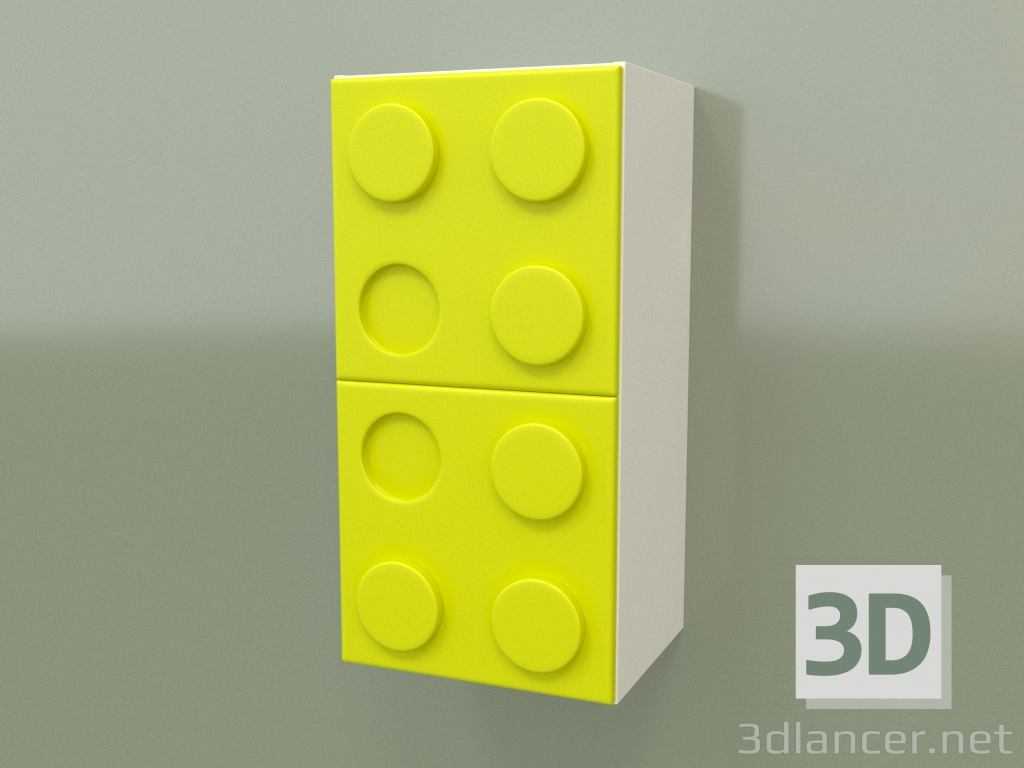 3D modeli Duvara monte dikey raf (Kireç) - önizleme
