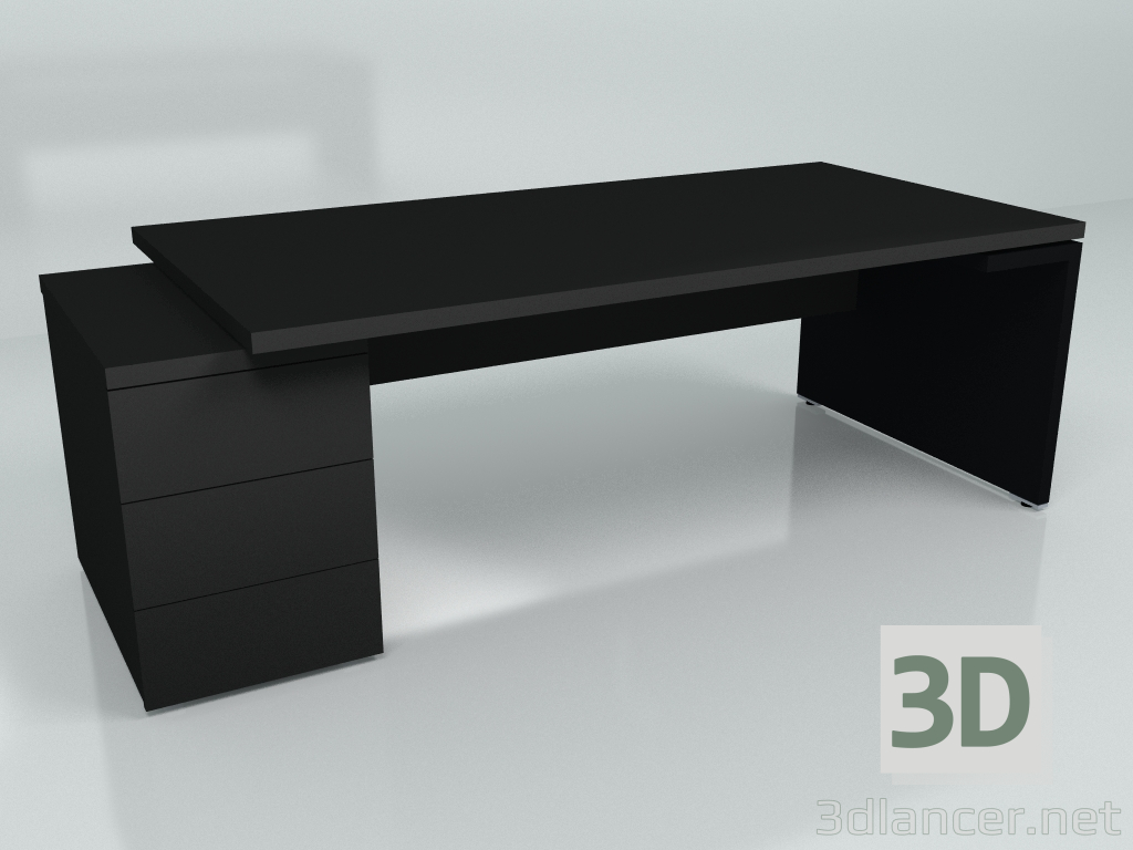 modello 3D Tavolo da lavoro Mito Fenix MITF3KDL (2219x1000) - anteprima