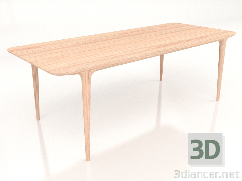 3D modeli Yemek masası Açık kahverengi 220 - önizleme