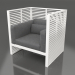 modèle 3D Chaise longue Normando à dossier haut (Blanc) - preview