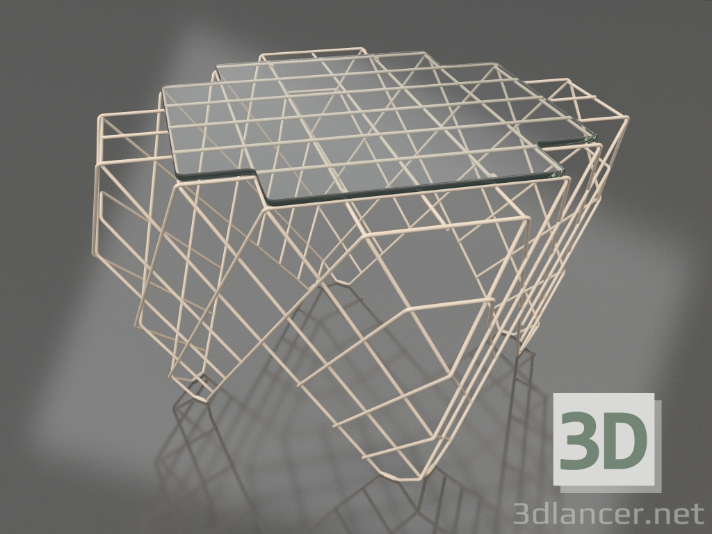 3D Modell Niedriger Couchtisch (Sand) - Vorschau