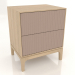 3d model Bedside table FARGO 2 drawers with milled facades (beige, lightened oak, option 1) - preview
