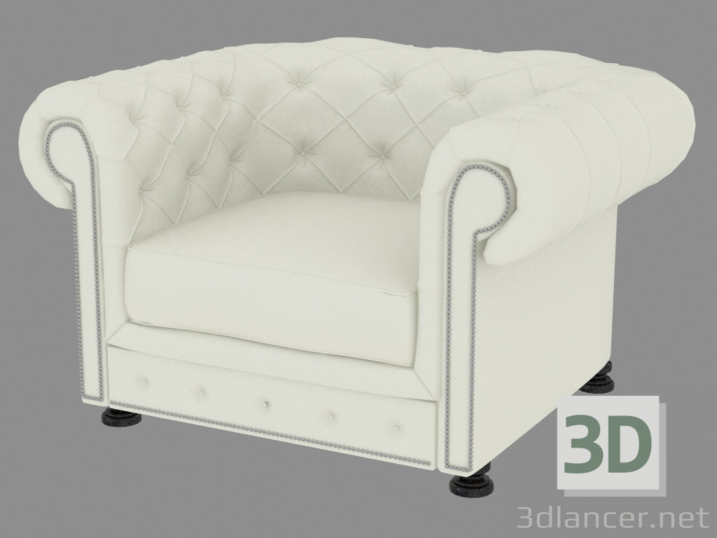 3d model Leather armchair in classical style Georg IV - preview