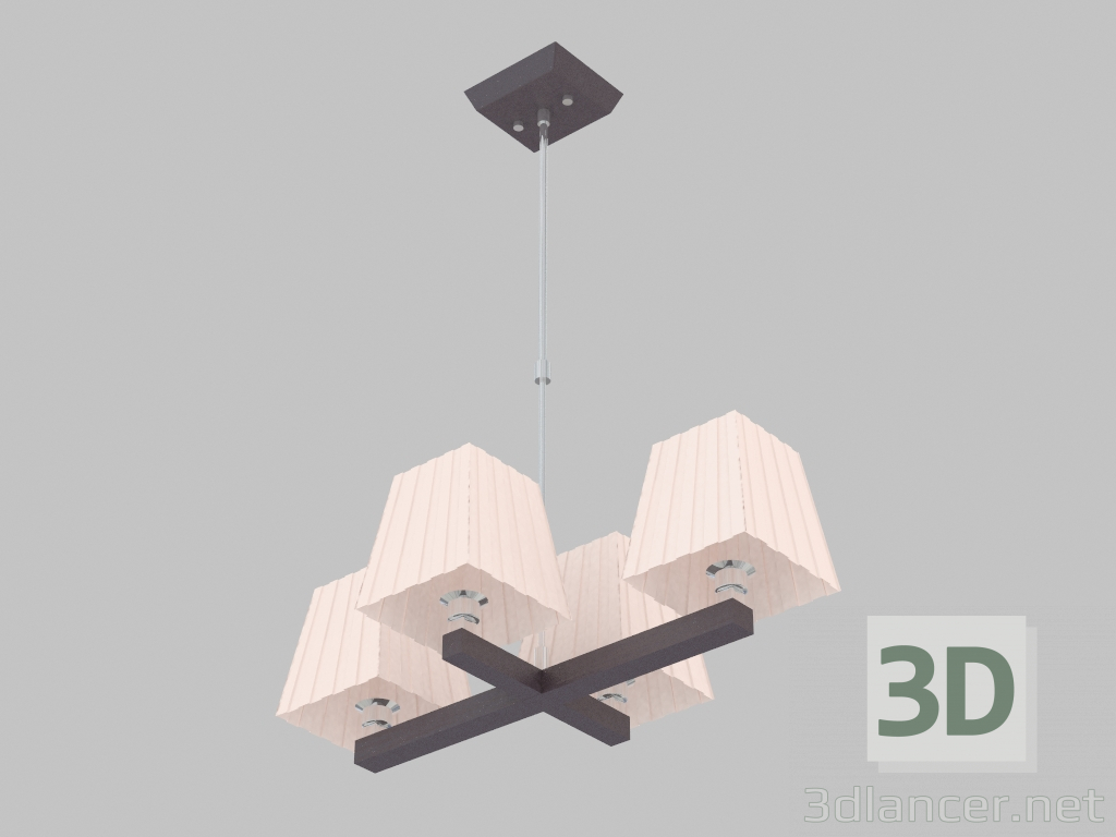 modèle 3D Lustre tige Acorde (1070-4P) - preview