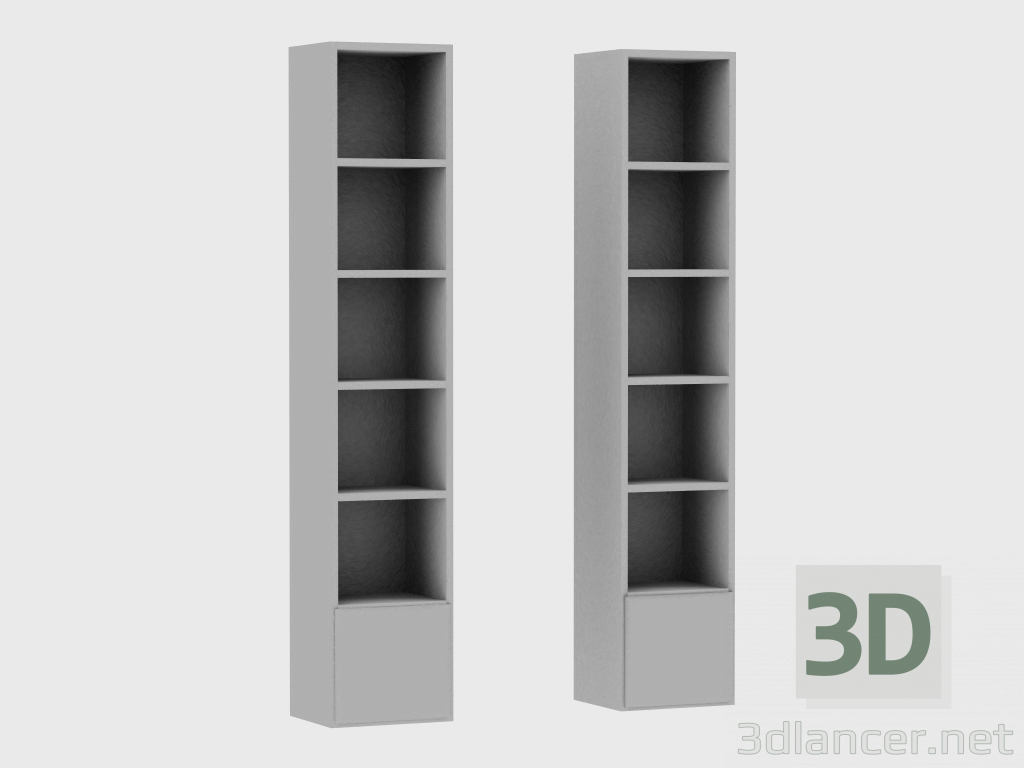3d model Elements of the modular system IANUS MIDDLE WITH BACK (L230) - preview