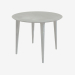 modèle 3D Table de repas ronde (frêne teinté blanc D90) - preview