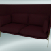 modello 3D Divano divano (LN6, 90x180 H 115 cm, gambe bronzate, Sunniva 2662) - anteprima