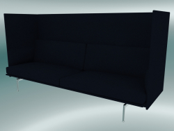 Triple sofa with high back Outline (Vidar 554, Polished Aluminum)