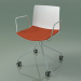 Modelo 3d Cadeira 0457 (4 rodízios, com braços, com um travesseiro no assento, polipropileno PO00101) - preview