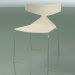 3 डी मॉडल स्टैकेबल कुर्सी 3701 (4 धातु पैर, सफेद, सीआरओ) - पूर्वावलोकन