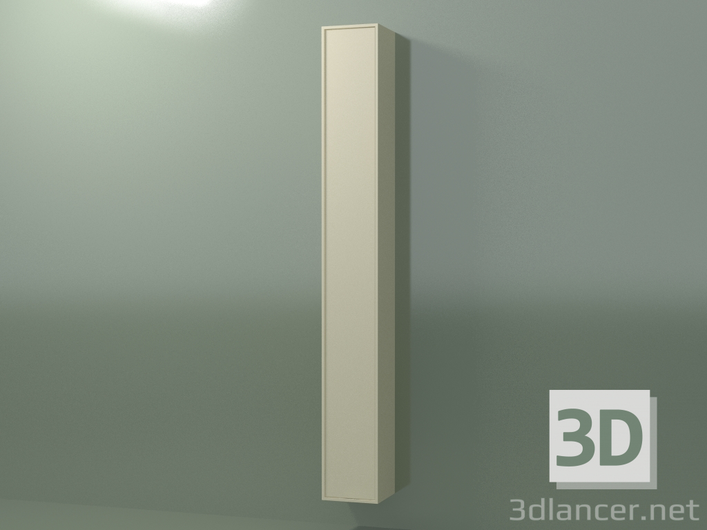 Modelo 3d Armário de parede com 1 porta (8BUAFCD01, 8BUAFCS01, Bone C39, L 24, P 24, H 192 cm) - preview