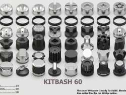 Kitbash-Regler mit harter OberflächeSchraubenAuflagen
