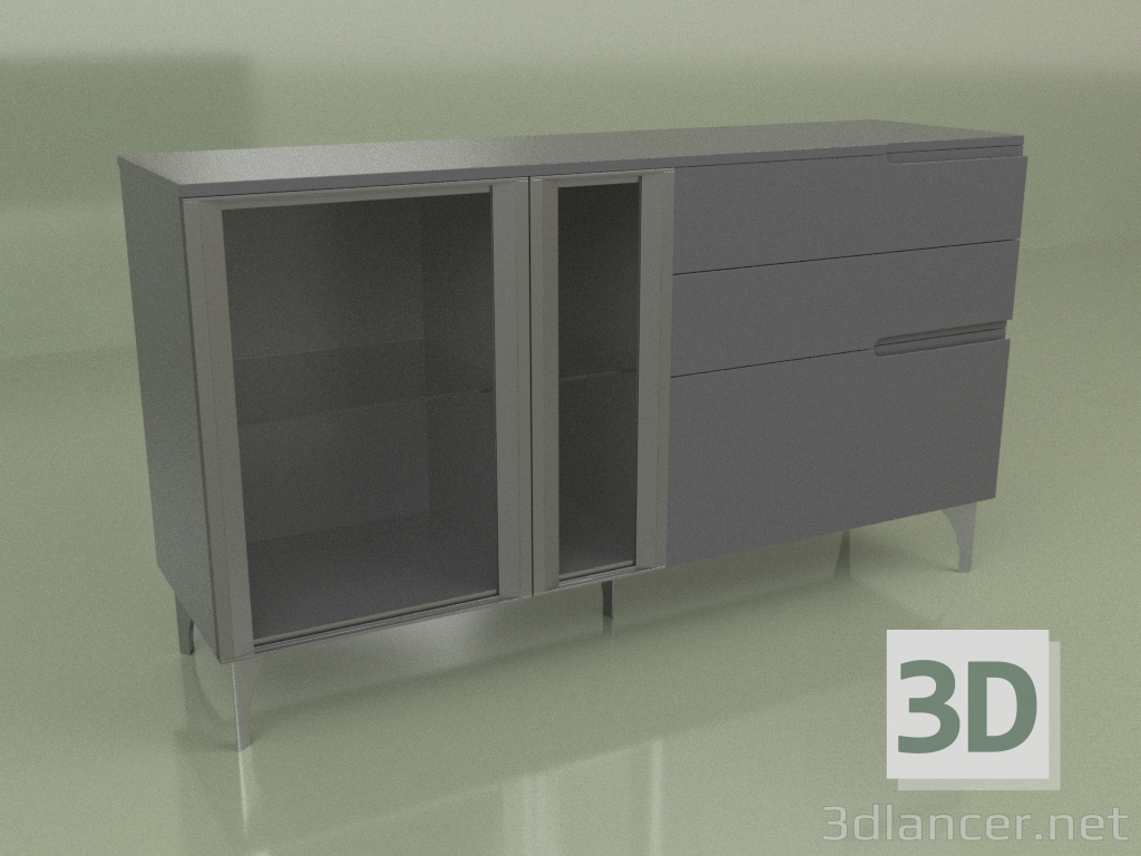 3d model Chest of drawers GL 230 (Anthracite) - preview