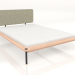 3d модель Ліжко двоспальне Fina з узголів'ям з тканини 140Х200 – превью