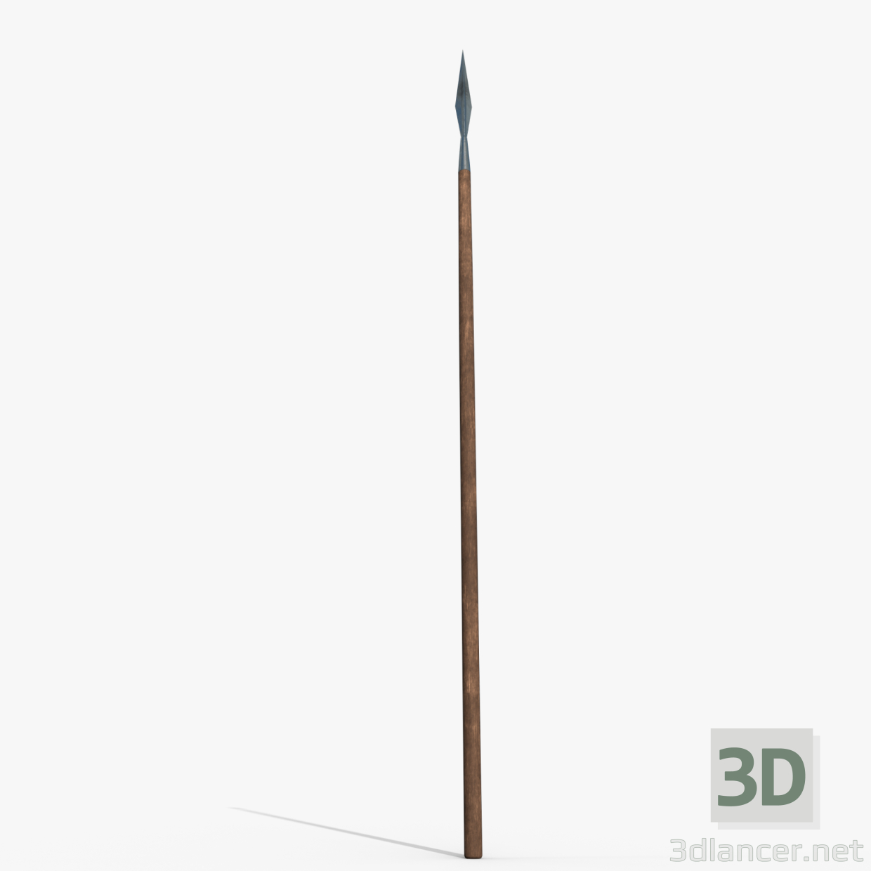 3D modeli basit mızrak - önizleme
