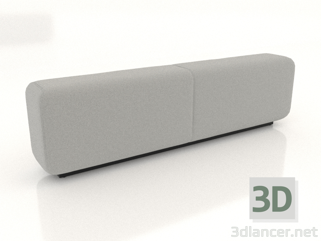 modello 3D Divano modulare basso Back XL - anteprima