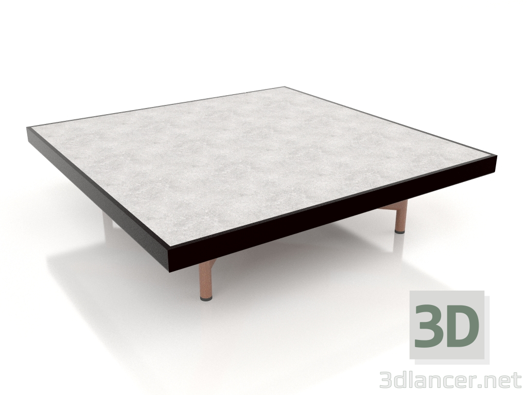 modello 3D Tavolino quadrato (Nero, DEKTON Kreta) - anteprima