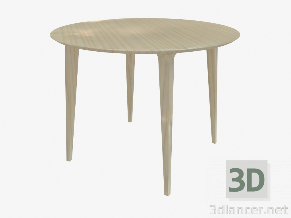3 डी मॉडल गोल खाने की मेज (राख D100) - पूर्वावलोकन