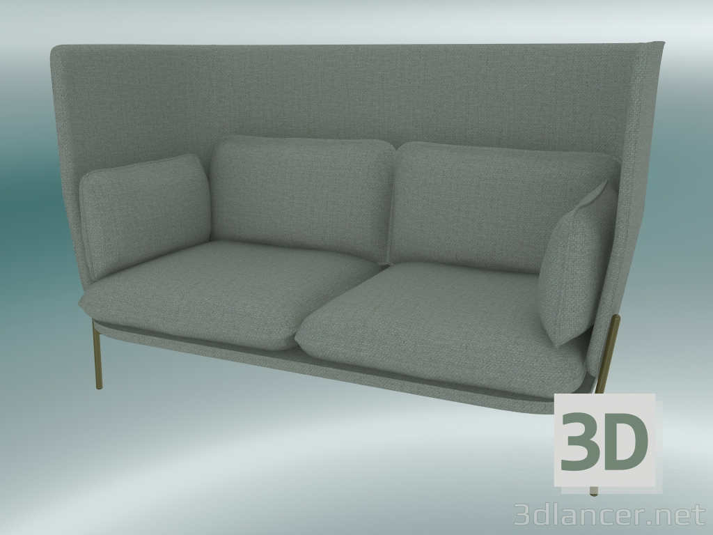 3D Modell Sofa Sofa (LN6, 90x180 H 115 cm, Bronzierte Beine, Sunniva 2 717) - Vorschau
