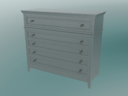 Chest of drawers with legs (Gray-green)