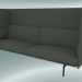 3d model Triple sofa with high back Outline (Fiord 961, Black) - preview