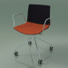 3d model Chair 0457 (4 castors, with armrests, with seat cushion, polypropylene PO00109) - preview