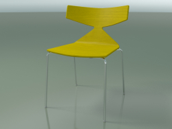 Stackable chair 3701 (4 metal legs, Yellow, CRO)