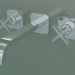 3 डी मॉडल छुपा स्थापना के लिए 3-छेद बेसिन मिक्सर (36107000, क्रोम) - पूर्वावलोकन