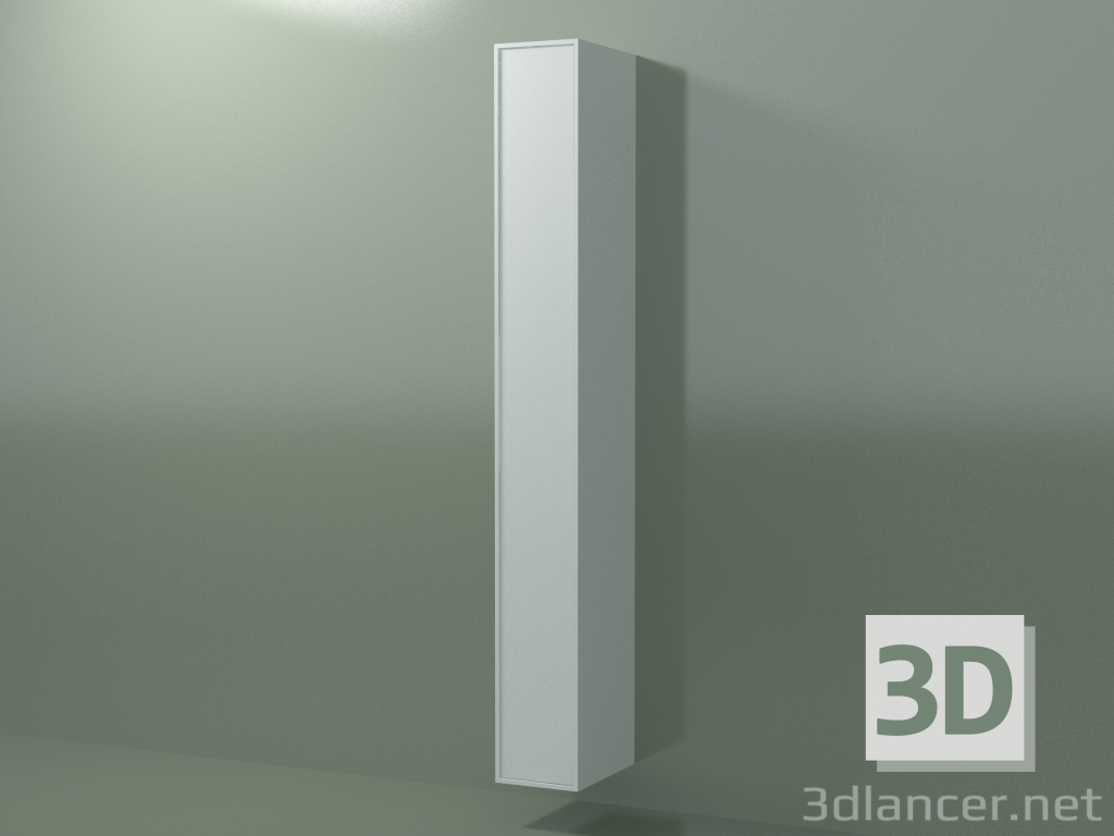 3d model Wall cabinet with 1 door (8BUAFDD01, 8BUAFDS01, Glacier White C01, L 24, P 36, H 192 cm) - preview
