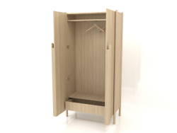 Wardrobe with long handles W 01 (open, 1000x450x2000, wood white)